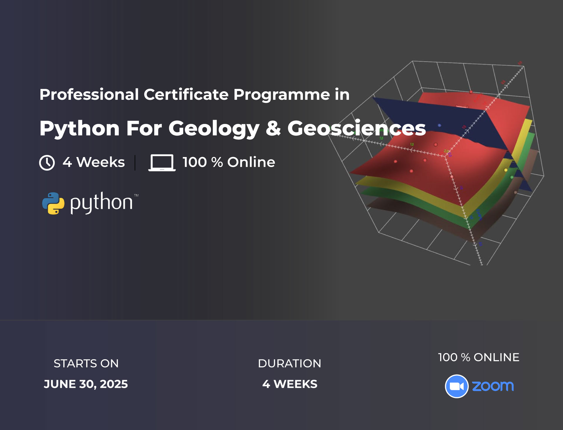🎉 Confirmed Training | Python For Geology & Geosciences