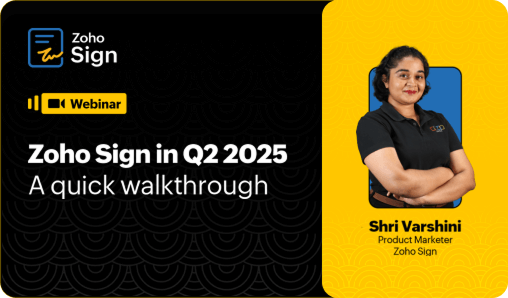 Zoho Sign in Q2 2025