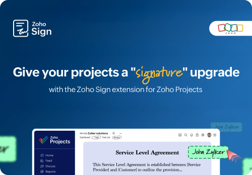 Zoho Sign Projects