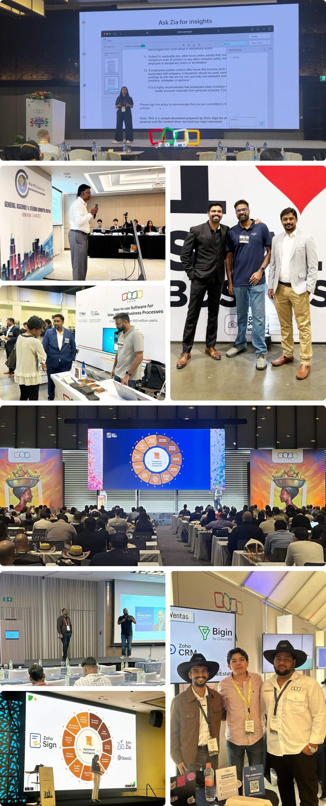 Gallery recap from Zoho Sign events