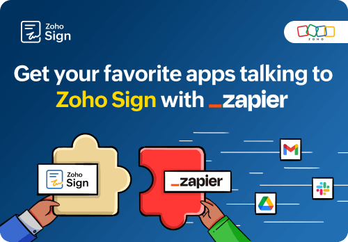 Zoho Sign Zapier integration