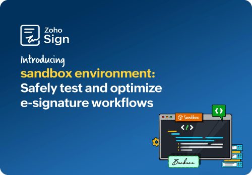 Zoho Sign sandbox environment