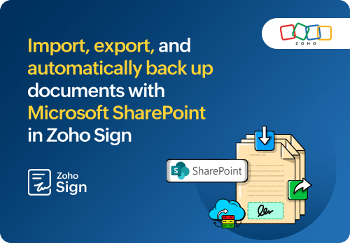 Microsoft SharePoint in Zoho Sign
