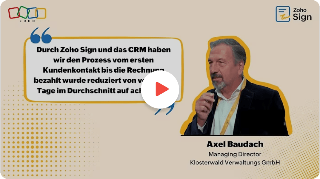 Axel Baudach Managing Director, Klosterwald Verwaltungs GmbH customer story
