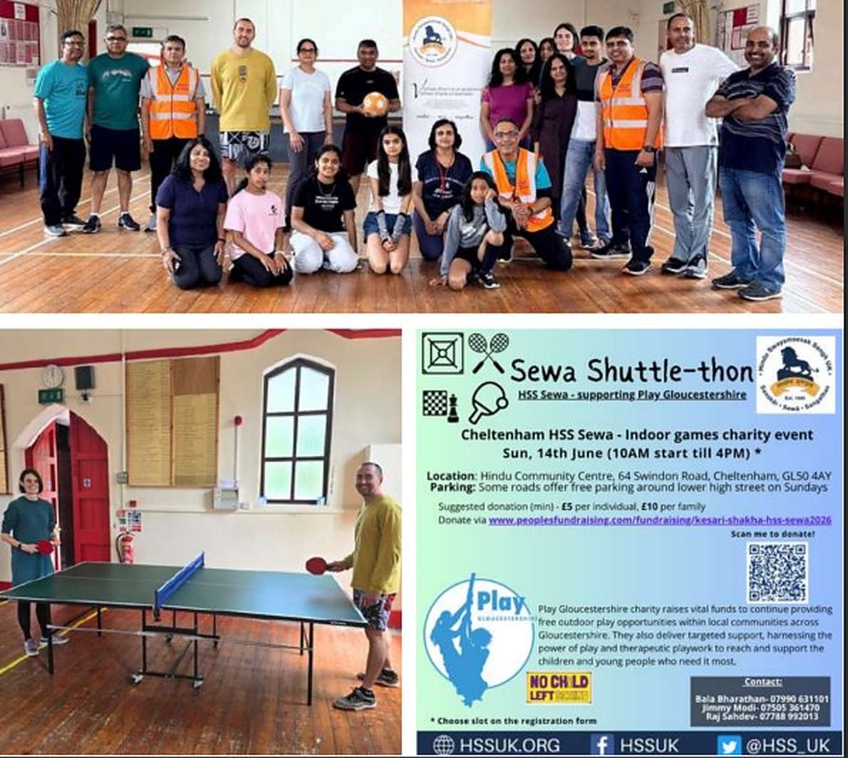 The Sewa Shuttle-thon at the Hindu Community Centre, Cheltenham