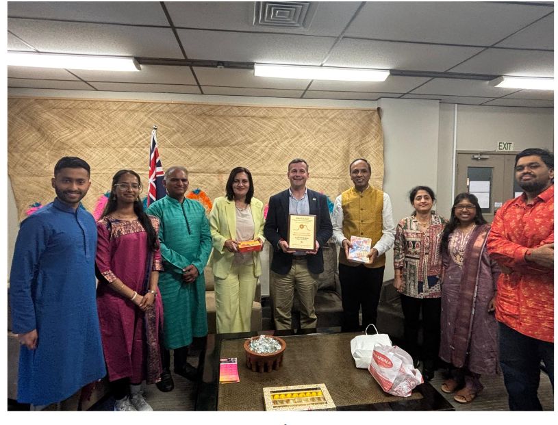 HSS New Zealand karyakartas with Deputy Prime Minister David Seymour