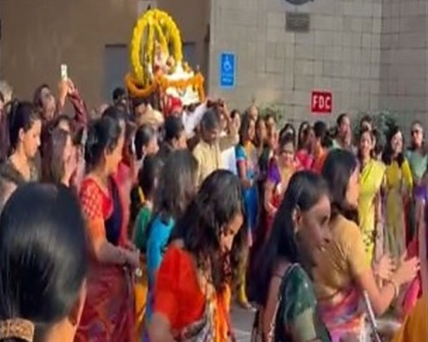The Ganesh Visarjan procession of HSS Capital Vibhag