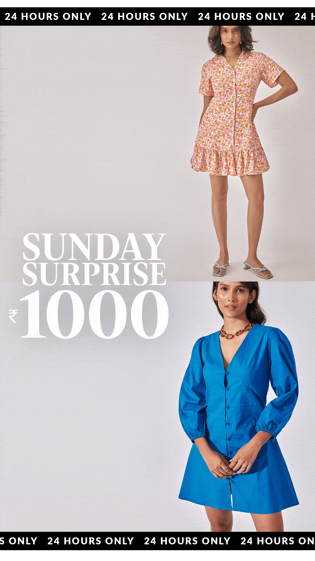 Rs.1000 each: A balmy floral dress + THREE charming styles